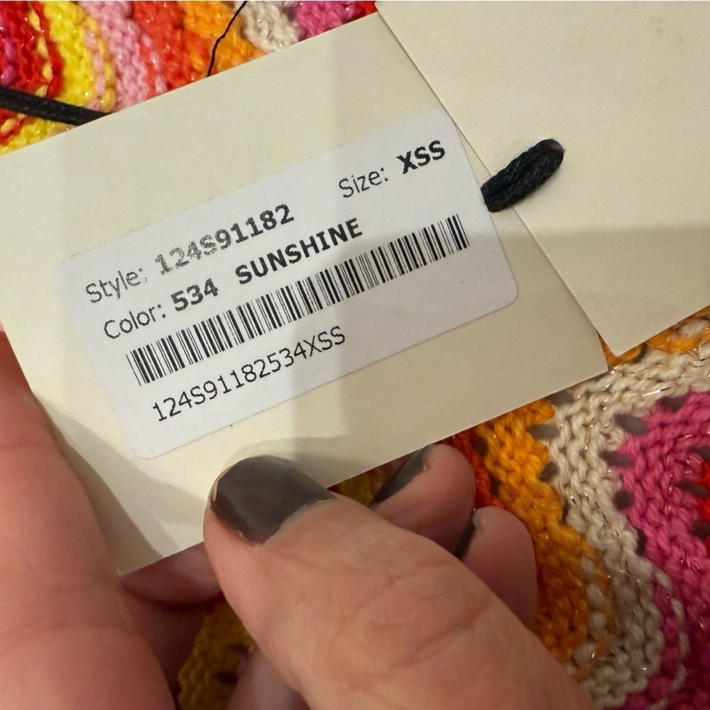 ME369 NEW Kimberley Sunshine Crochet Knit long open Cardigan coat size XS/S - Picture 13 of 16